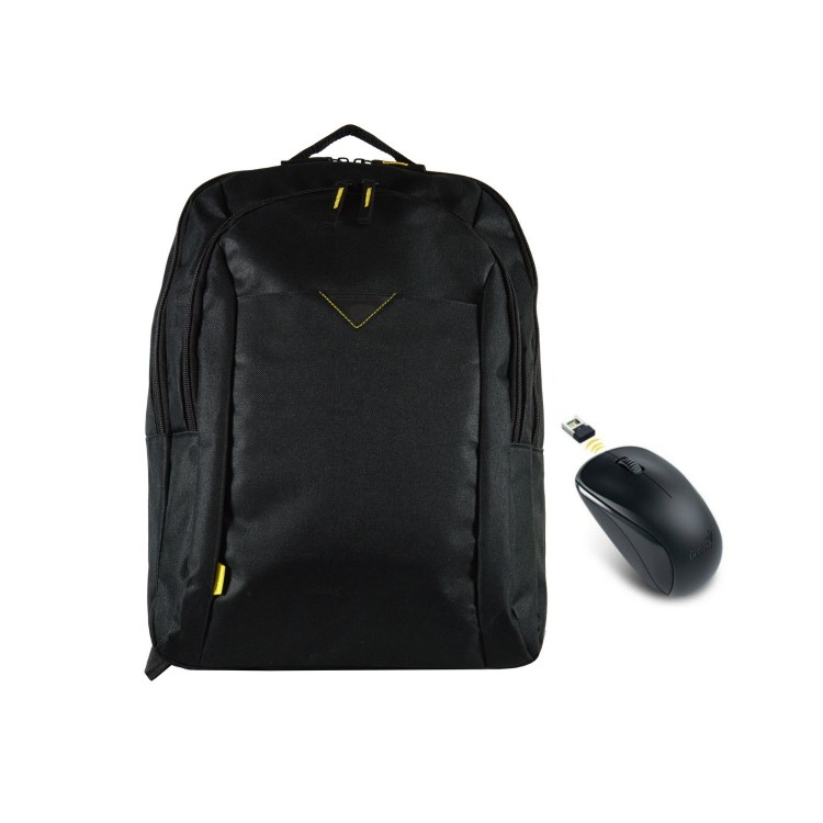 Refurbished HP EliteBook 850 G6 Ultrabook 15.6 Inch Laptop with Laptop Backpack and Genius NX-7000 Wireless Mouse Black