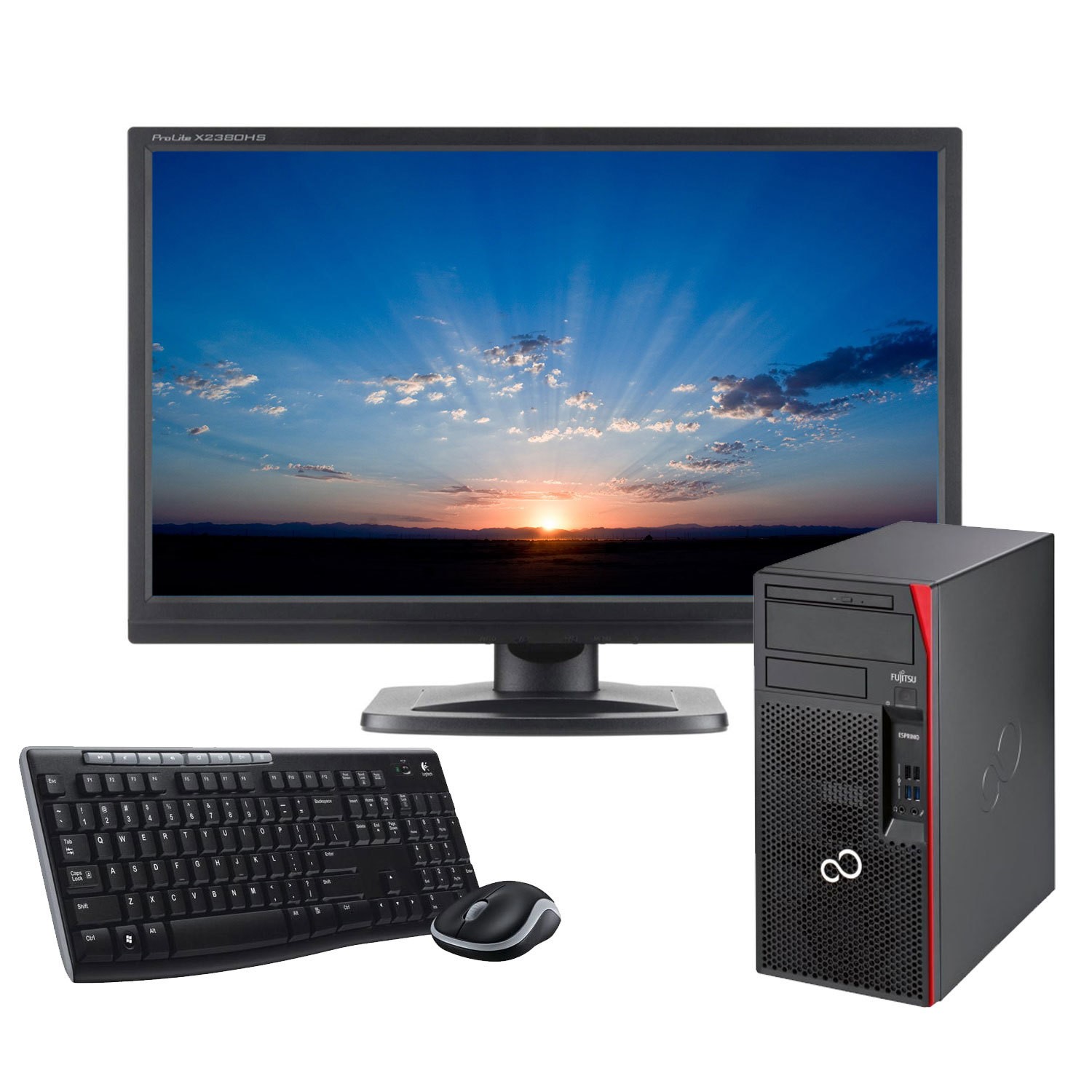 Fujitsu Esprimo Core i7-7700 8GB 1TB Win 10 Pro + iiyama 23