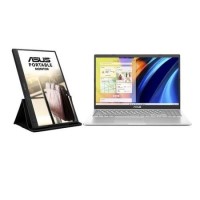 Bundle of ASUS Vivobook 15 X1500EA 15.6" Laptop with ZenScreen MB165B 15.6" Monitor
