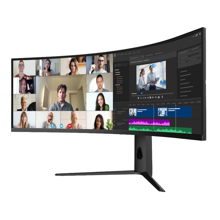 electriQ 49'' VA Dual QHD 240Hz KVM UltraWide Curved USB-C Monitor