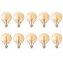 electriQ Smart Filament Bulb Large Round E27 Amber 5w - 10 Pack