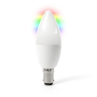 electriQ Smart WIFI Candle LED Bulb with B15 bayonet base - Changeable colour Dimmable Pre-set timer - Compatible with Alexa Echo and Google Home electriQ Smart WIFI Candle LED Bulb with B15 bayonet base - Changeable colour Dimmable Pre-set timer - Compatible with Alexa Echo and Google Home