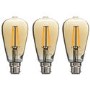 electriQ Smart dimmable Wifi filament bulb with B22 bayonet fitting - 3 Pack