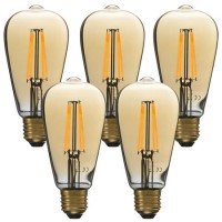electriQ Smart dimmable Wifi filament bulb with E27 screw fitting - 5 Pack