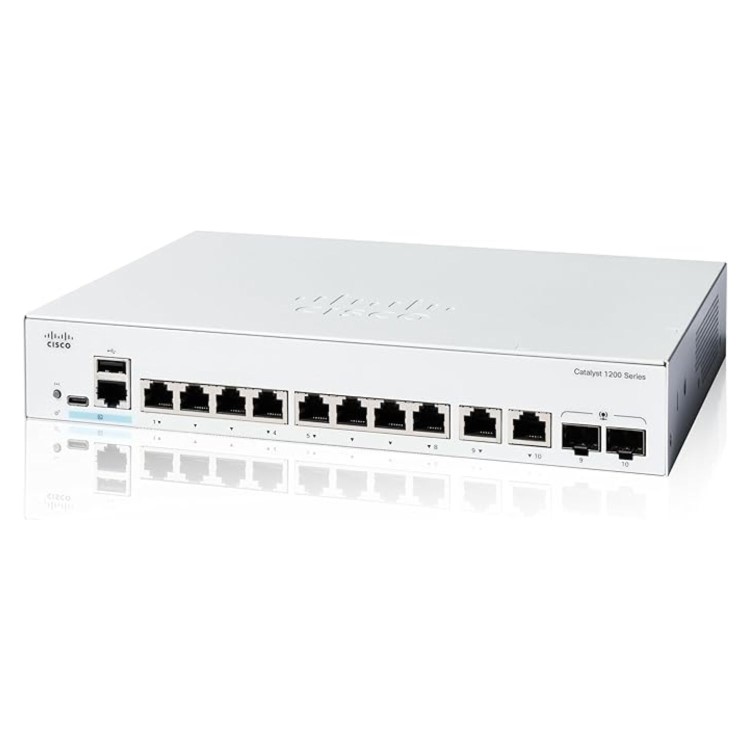 Cisco Catalyst C1200-8T-E-2G 8-Port Desktop Rack-mountable Managed Switch