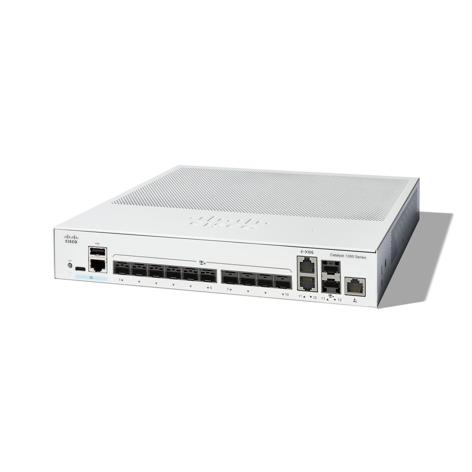 Catalyst 1300 Series 1300 10 Port 10Gigabit Base Port SFP+ Smart L3 Rack mountable Switch