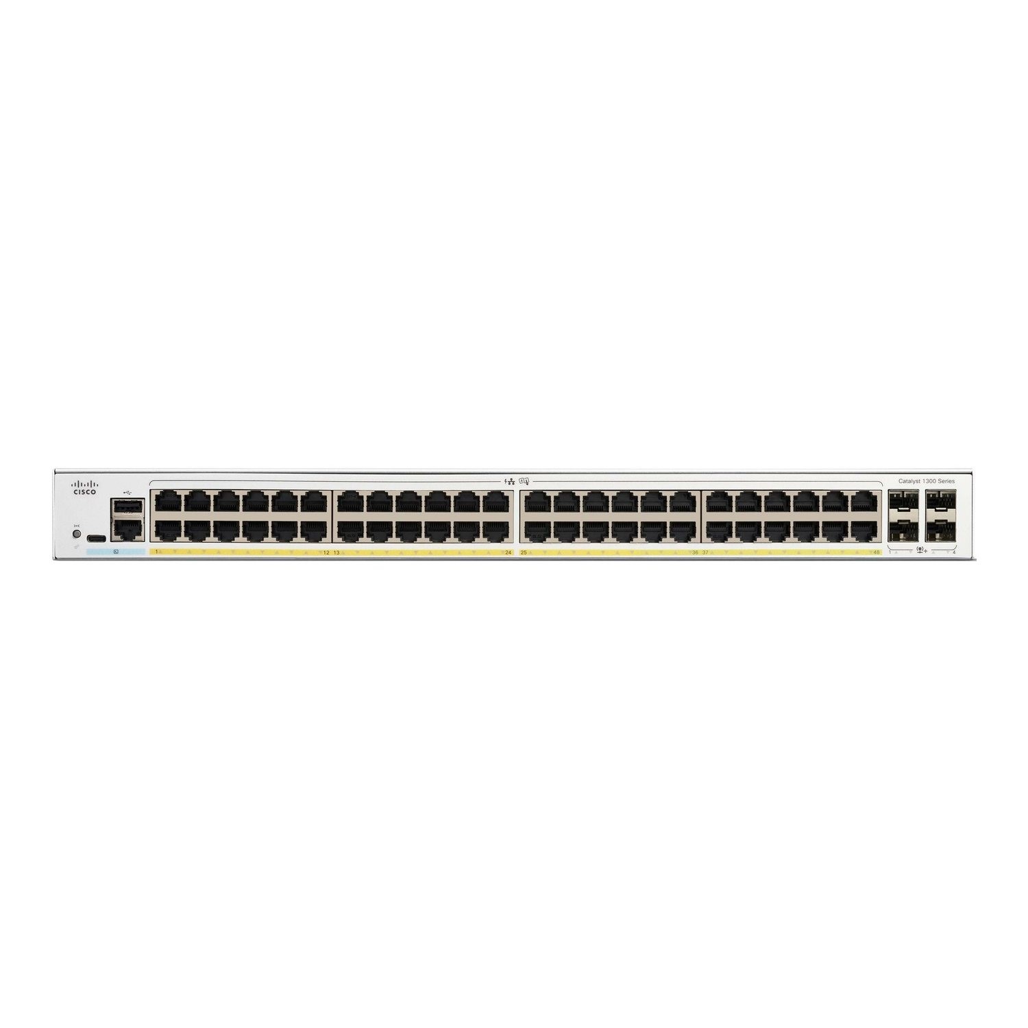 Cisco Catalyst 1300 48P Ge Poe 4X10g Sfp+ White, Laptops Direct - C1300-48P-4X