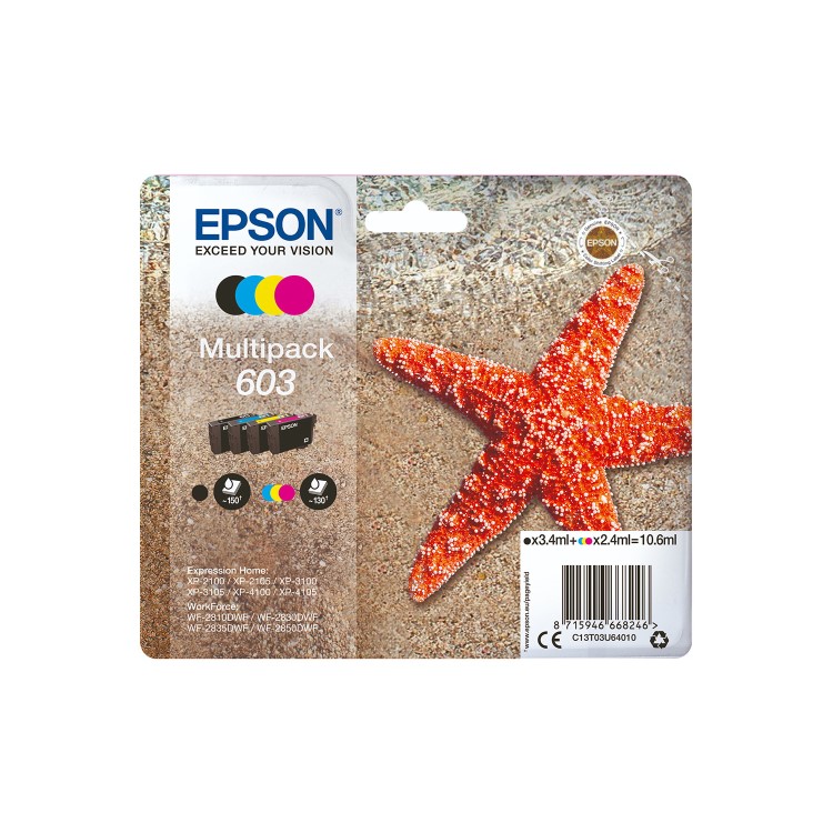 Epson 603 CMYK Multipack Ink Cartridge