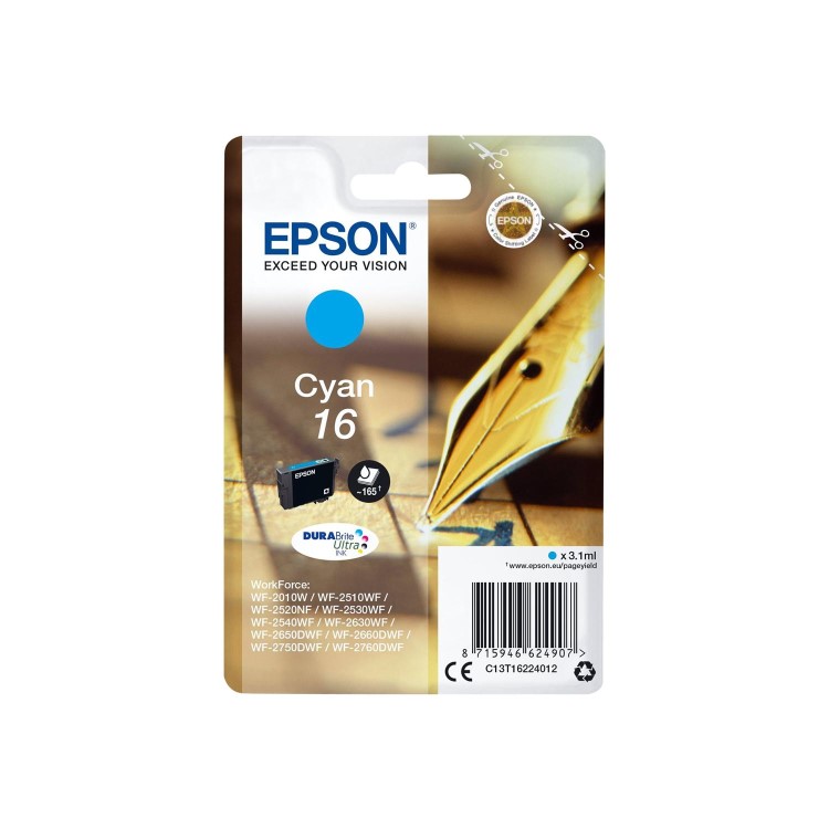 Epson T162240 16 Series Cyan Ink