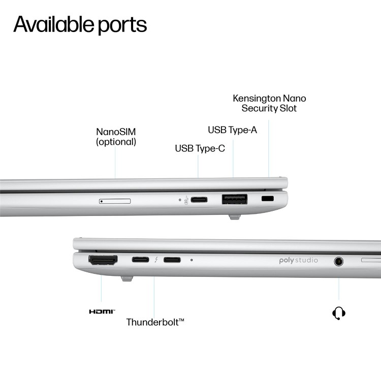 EliteBook 8 G1i 14 inch Notebook Next Gen AI PC Wolf Pro Security Edition, 14", Windows 11 Pro, Intel Core™ Ultra 7, 32GB RAM, 512GB SSD, WUXGA