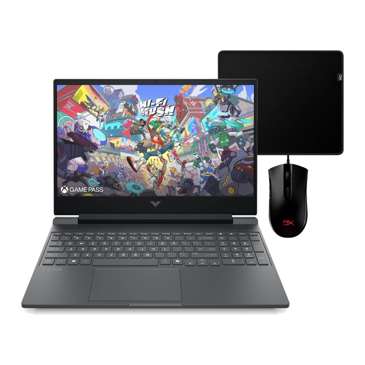 HP Victus Intel Core i5 16GB RAM 512GB SSD RTX 4050 Windows 11 Gaming Laptop with HyperX Pulsefire Core Wired Mouse and HyperX Pulsefire Mat