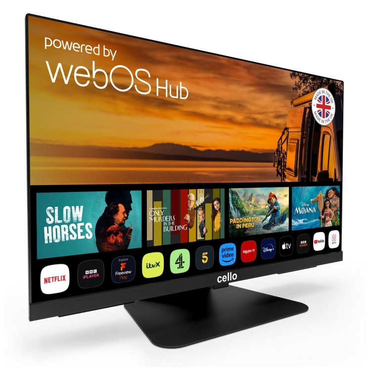 Cello 19 inch 12 Volt Traveller Smart Frameless TV Ultrafast WebOS