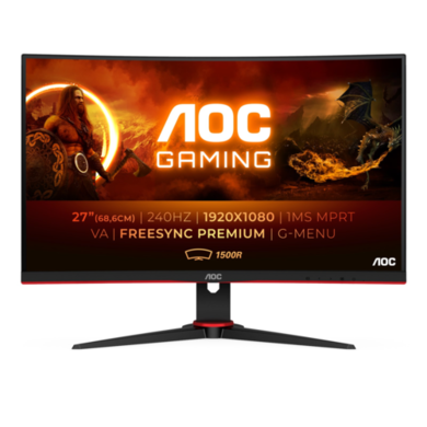 AOC C27G2ZE/BK 27" Full HD 240Hz Curved Gaming Monitor