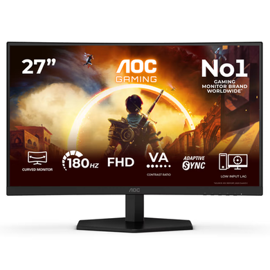 AOC G4 27" VA Full HD 180Hz 0.5ms Curved Gaming Monitor