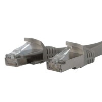 StarTech.com 1 ft Cat 6a Gray Shielded Molded 10 Gigabit RJ45 STP Cat6a Patch Cable
