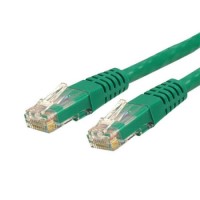 StarTech.com 1 ft Cat 6 Green Molded RJ45 UTP Gigabit Cat6 Patch Cable - 1ft Patch Cord