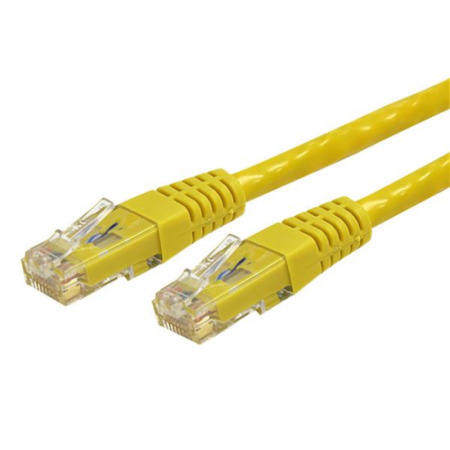 StarTech.com 7 ft Cat 6 Yellow Molded RJ45 UTP Gigabit Cat6 Patch Cable - 7ft Patch Cord