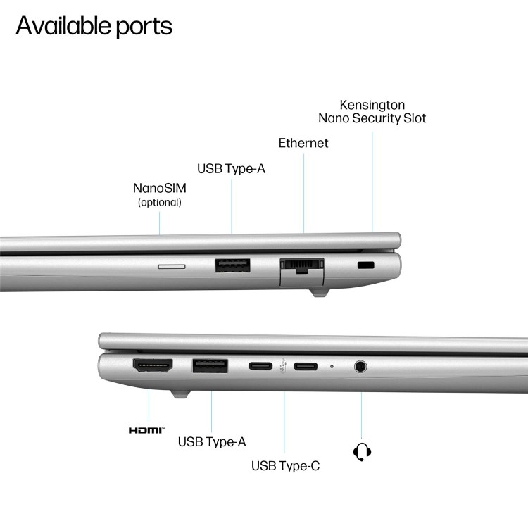 HP EliteBook 6 G1q Next Gen AI Qualcomm Snapdragon X 16GB RAM 512GB SSD 14 Inch Windows 11 Pro Copilot+ Laptop