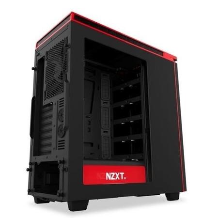 NZXT H440 New Edition Black/Red Windowed PC Case - Laptops Direct