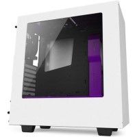 NZXT 340 Compact Mid Tower Case - White/ Purple 