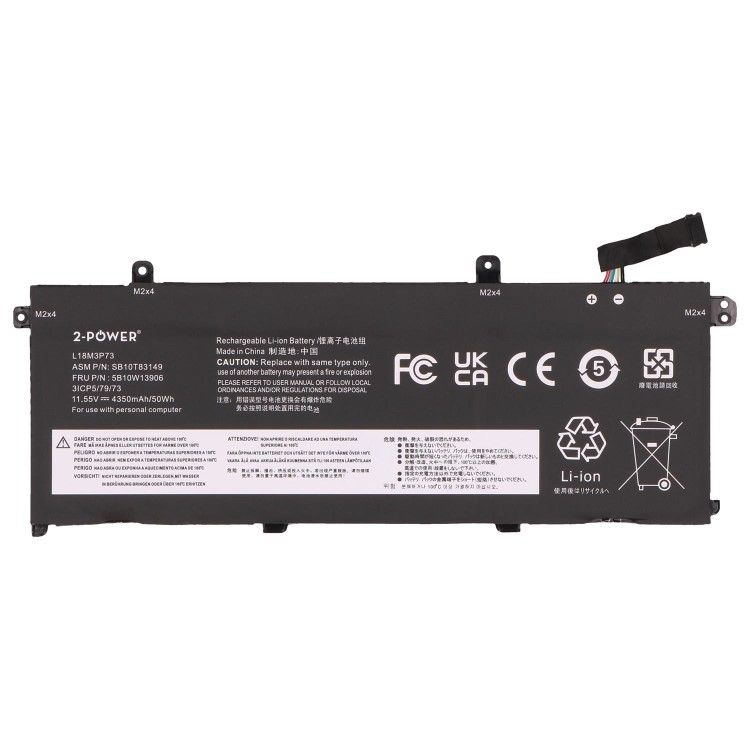 2-Power Laptop Battery Pack 11.55V 4350mAh