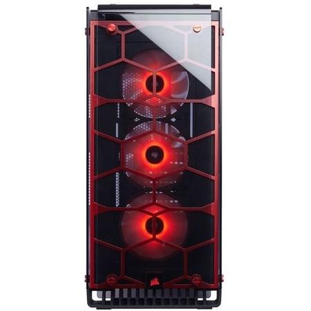 Corsair Crystal Series 570X RGB ATX Mid-Tower Case - Red
