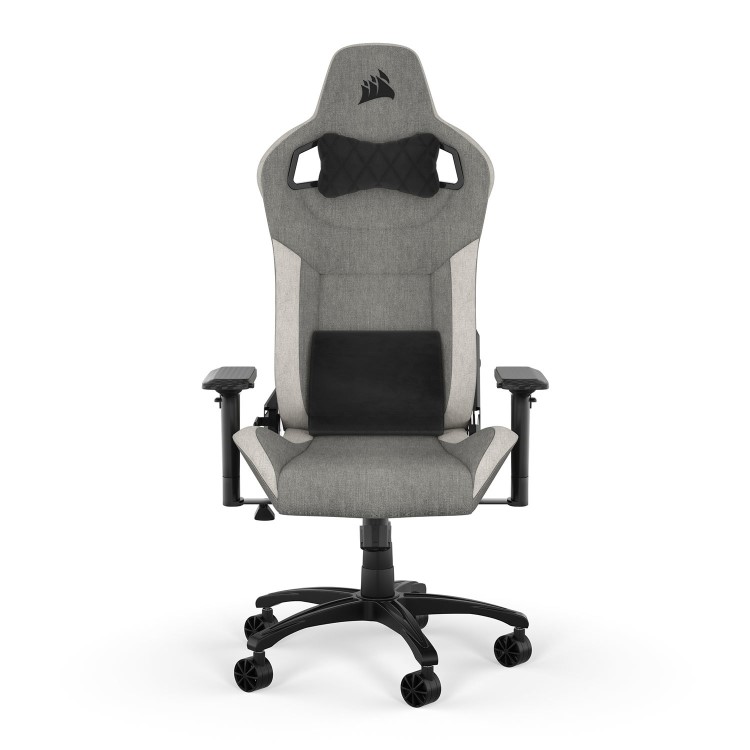 Corsair T3 RUSH Fabric Gaming Chair Grey and White