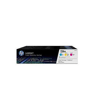 HP126A Color Tri-Pack LaserJet Toner