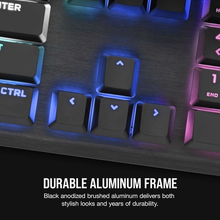 Corsair K60 PRO Cherry VIOLA RGB Wired Mechanical Gaming Keyboard Black