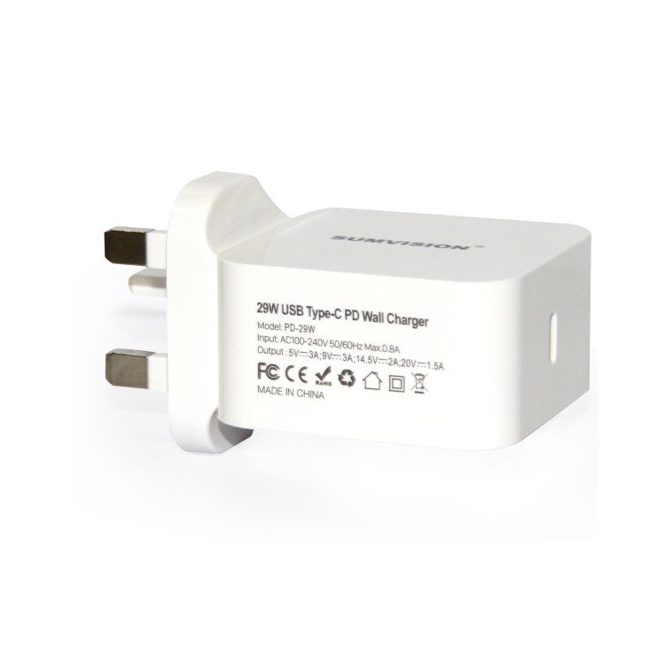 Compatible Apple 1 Port USB 29W Type C PD Charger 