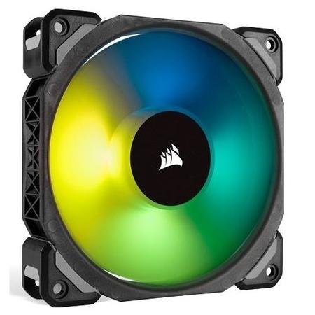 Corsair ML140 PRO RGB LED 140MM PWM Premium Magnetic Levitation Fan - Twin Fan Pack with Lighting Node PRO