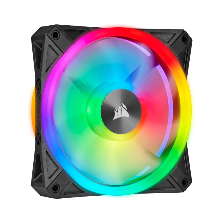 Corsair iCUE QL120 RGB 120mm PWM Triple Fan with Lighting Node CORE