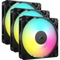 120MM FAN - CORSAIR RS120 RS ARGB PWM DAISY CHAIN 4 PIN, TRIPLE PACK, BLACK