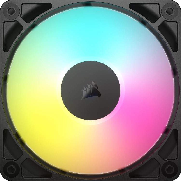 120MM FAN - CORSAIR RS120 RS ARGB PWM DAISY CHAIN 4 PIN, TRIPLE PACK, BLACK