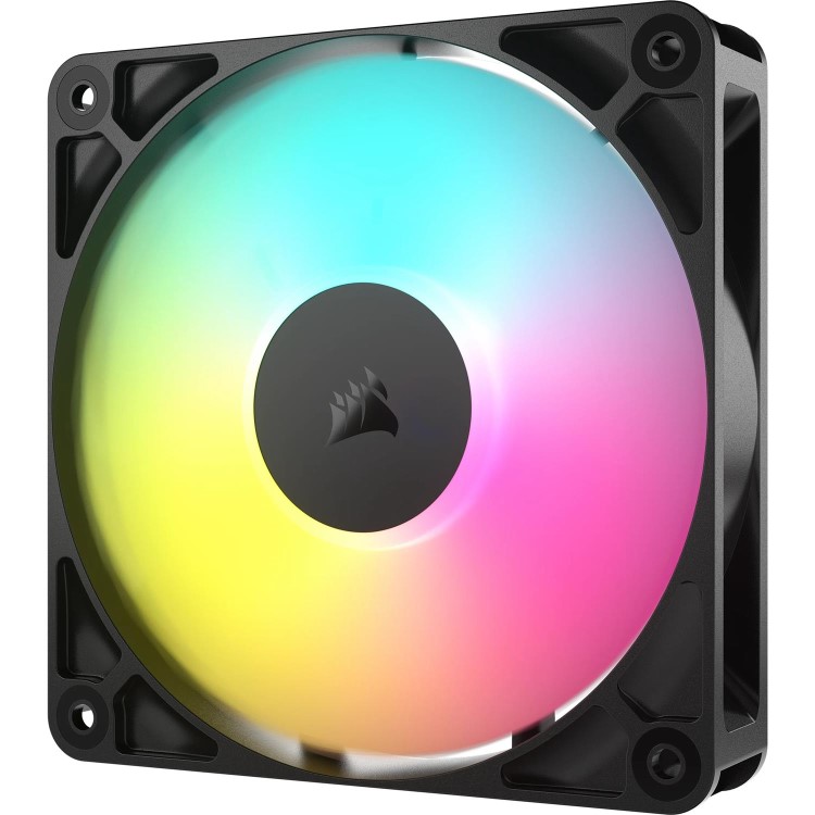 120MM FAN - CORSAIR RS120 RS ARGB PWM DAISY CHAIN 4 PIN, TRIPLE PACK, BLACK