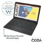 CODA 1.2 Intel Celeron N4020 4GB 64GB eMMC 12.5 Inch Windows 10 Laptop  Includes Office 365