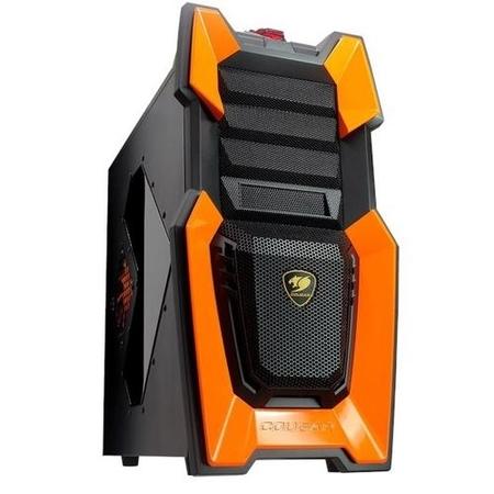 Cougar Challenger Midi Tower Gaming Case with Orange Side Window