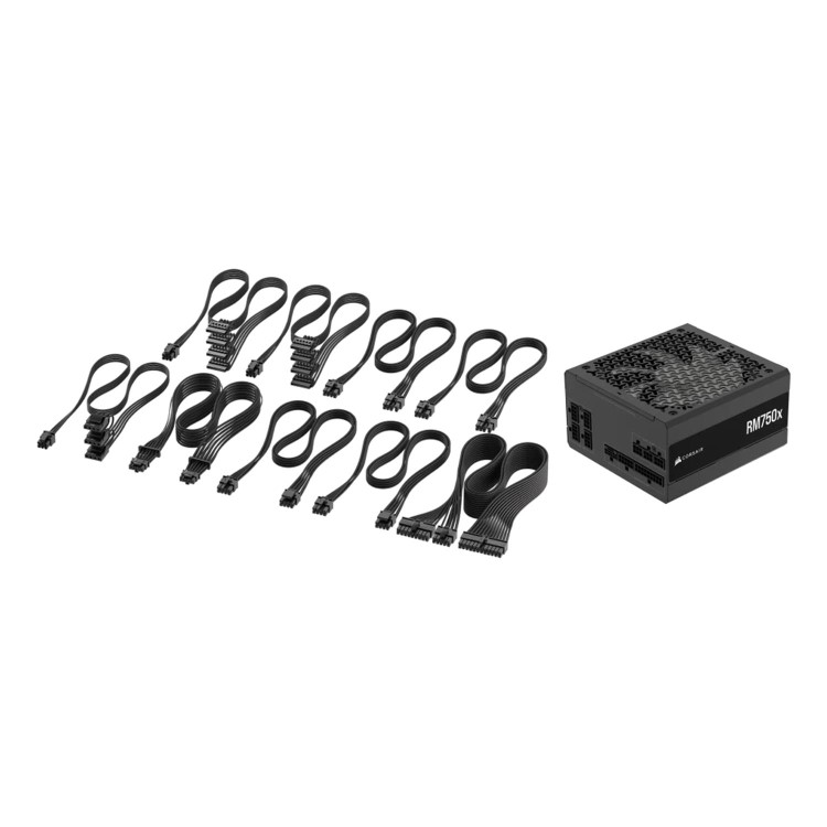 CORSAIR 750W ENTHUSIAST SERIES RM750X PSU, FULLY MODULAR, 80PLUS GOLD, ATX 3.1