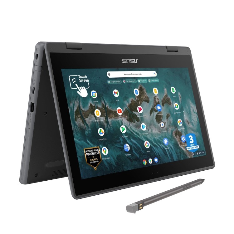 ASUS FLIP CR1 Intel Celeron N4500 4GB RAM 64GB SSD 11.6 Inch Touchscreen Chromebook