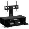 Alphason CRO2-1000BKT-BK Chromium 2 TV Cabinet with Bracket for up to 50&quot; TVs - Black