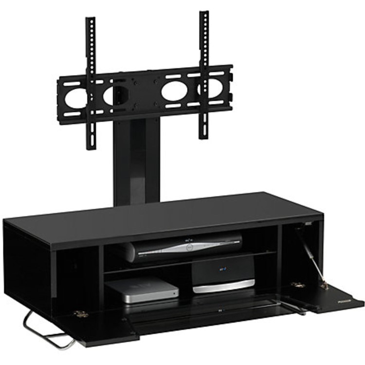 Alphason CRO2-1000BKT-BK Chromium 2 TV Cabinet with Bracket for up to 50" TVs - Black