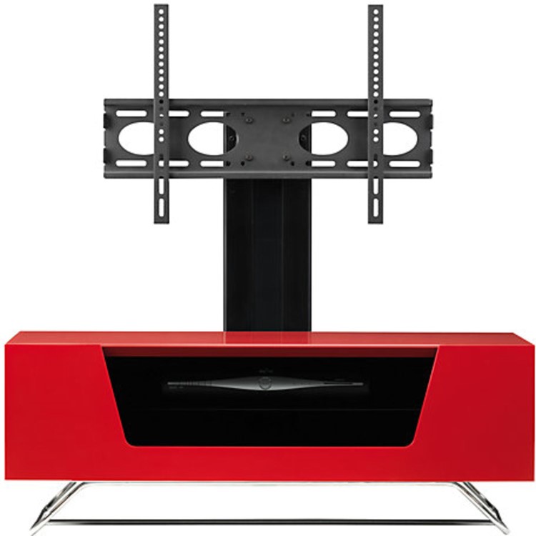 Alphason CRO2-1000BKT-RE Chromium 2 TV Cabinet with Bracket for up to 50" TVs - Red