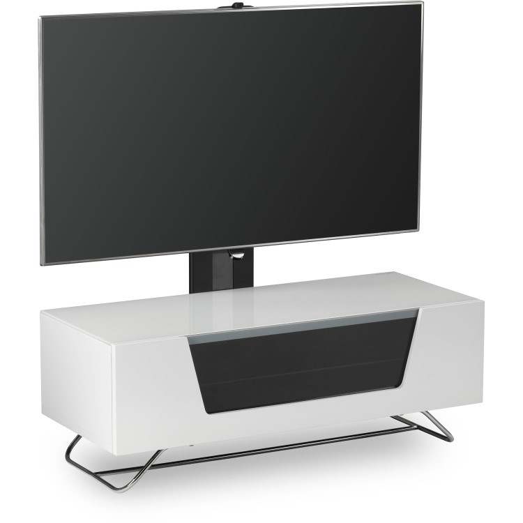 Alphason CRO2-1000BKT-WH Chromium 2 TV Cabinet with Bracket for up to 50" TVs - White 