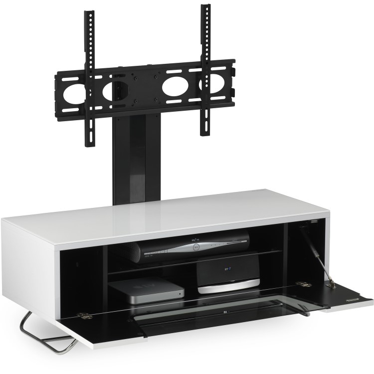 Alphason CRO2-1000BKT-WH Chromium 2 TV Cabinet with Bracket for up to 50" TVs - White 