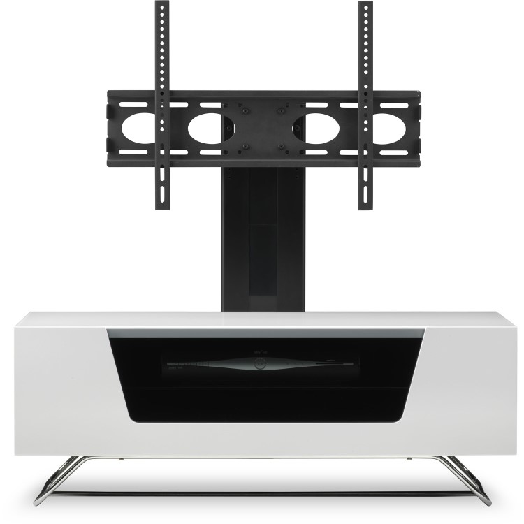 Alphason CRO2-1000BKT-WH Chromium 2 TV Cabinet with Bracket for up to 50" TVs - White 
