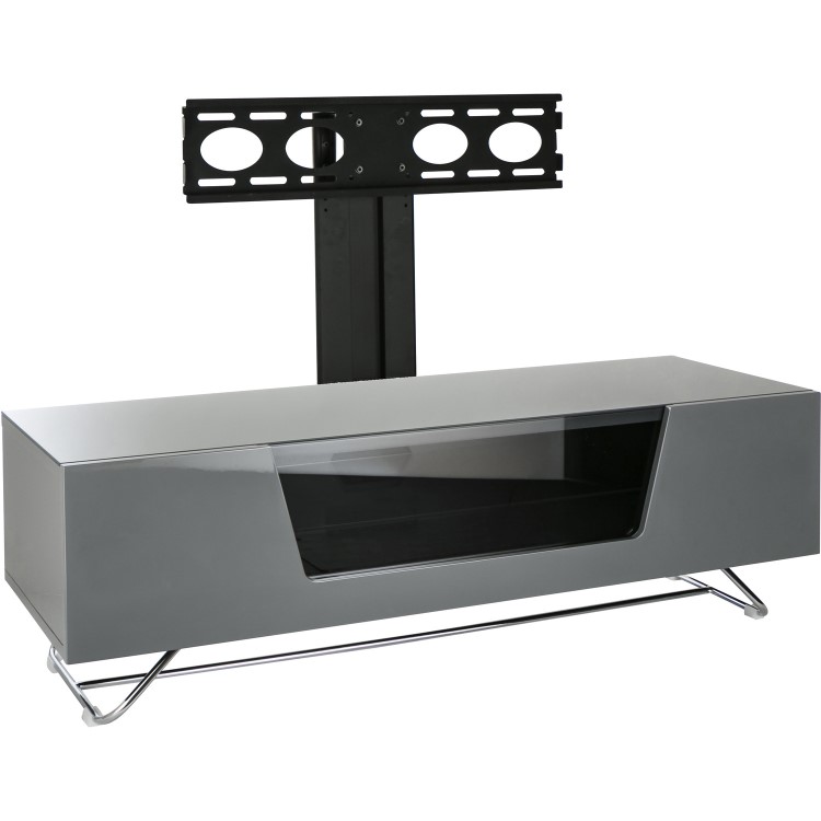Alphason CRO2-1200BKT-GR Chromium 2 TV Cabinet with Bracket for up to 50" TVs - Grey