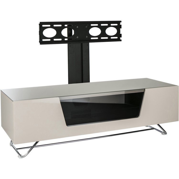 Alphason CRO2-1200BKT-IV Chromium 2 TV Cabinet with Bracket for up to 50" TVs - Ivory 