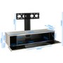 Alphason CRO2-1200BKT-IV Chromium 2 TV Cabinet with Bracket for up to 50" TVs - Ivory 