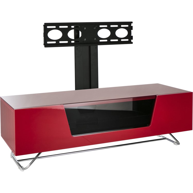 Alphason CRO2-1200BKT-RE Chromium 2 TV Cabinet with Bracket for up to 50" TVs - Red
