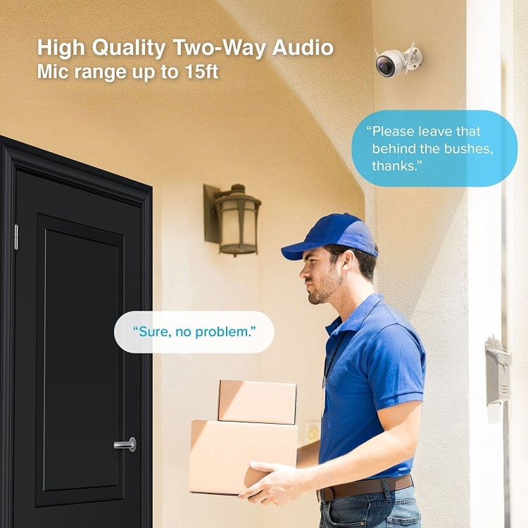 EZVIZ ezGuard 720p Outdoor WiFi Smart Home Security Camera With Siren And Strobe Light Works with Alexa